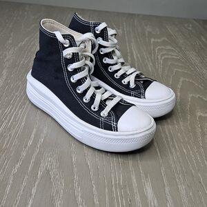 CONVERSE Chuck Taylor All Star Hi Black Chunky Platform 568497C Women's Sz US 6